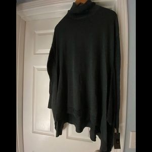 Mossimo Supply Co. Black Turtleneck Poncho Sweater